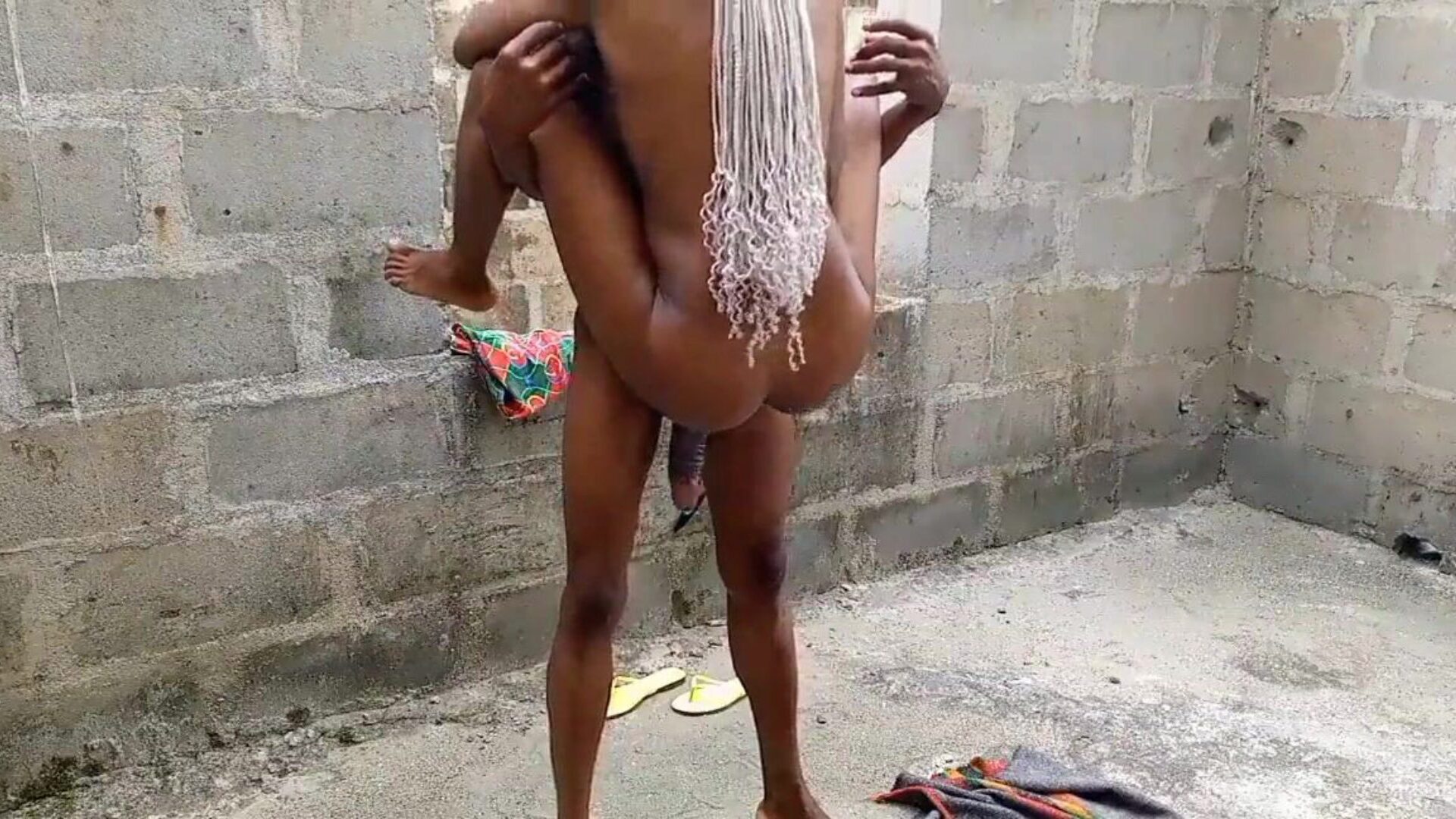 MY EBONY TEEN STEPSISTER LEFT THE HOUSE TO MEET A MONSTER BIG BLACK COCK STRANGER IN AN UNCOMPLETED BUILDING